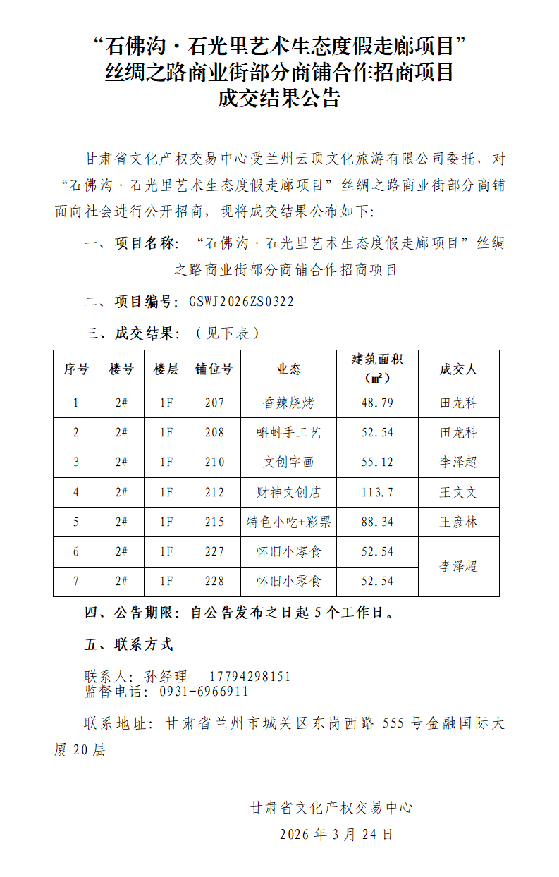 成交结果公告（“石佛沟·石光里艺术生态度假走廊项目”商业街部分商铺合作招商项目）(2)_01.png
