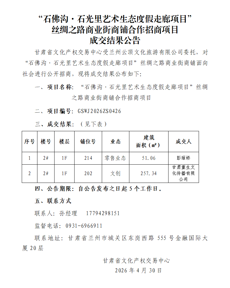 成交结果公告（“石佛沟·石光里艺术生态度假走廊项目”商业街商铺租赁招商项目）_01.png